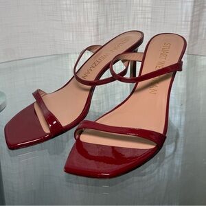 Stuart Weitzman Burgundy Patent Heels